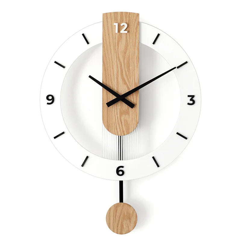 A minimalist style wall clock with no ticking sound, 15.75 inches, suitable for living rooms, bedrooms, dining rooms, and office