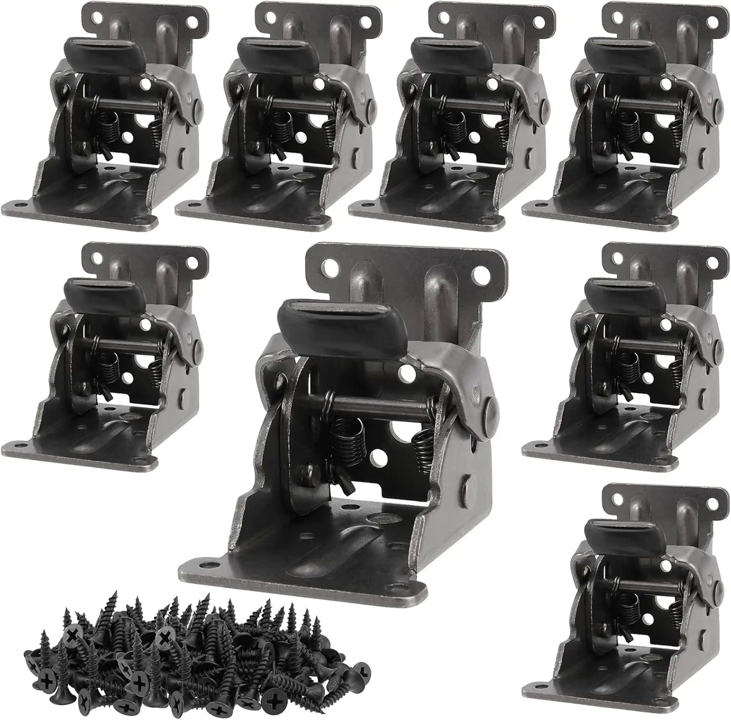 8Pcs Table Legs Foldable Hinges Folding Locking Hinge Lock Extension Support Bracket with Screws for Table Bed Leg Feet