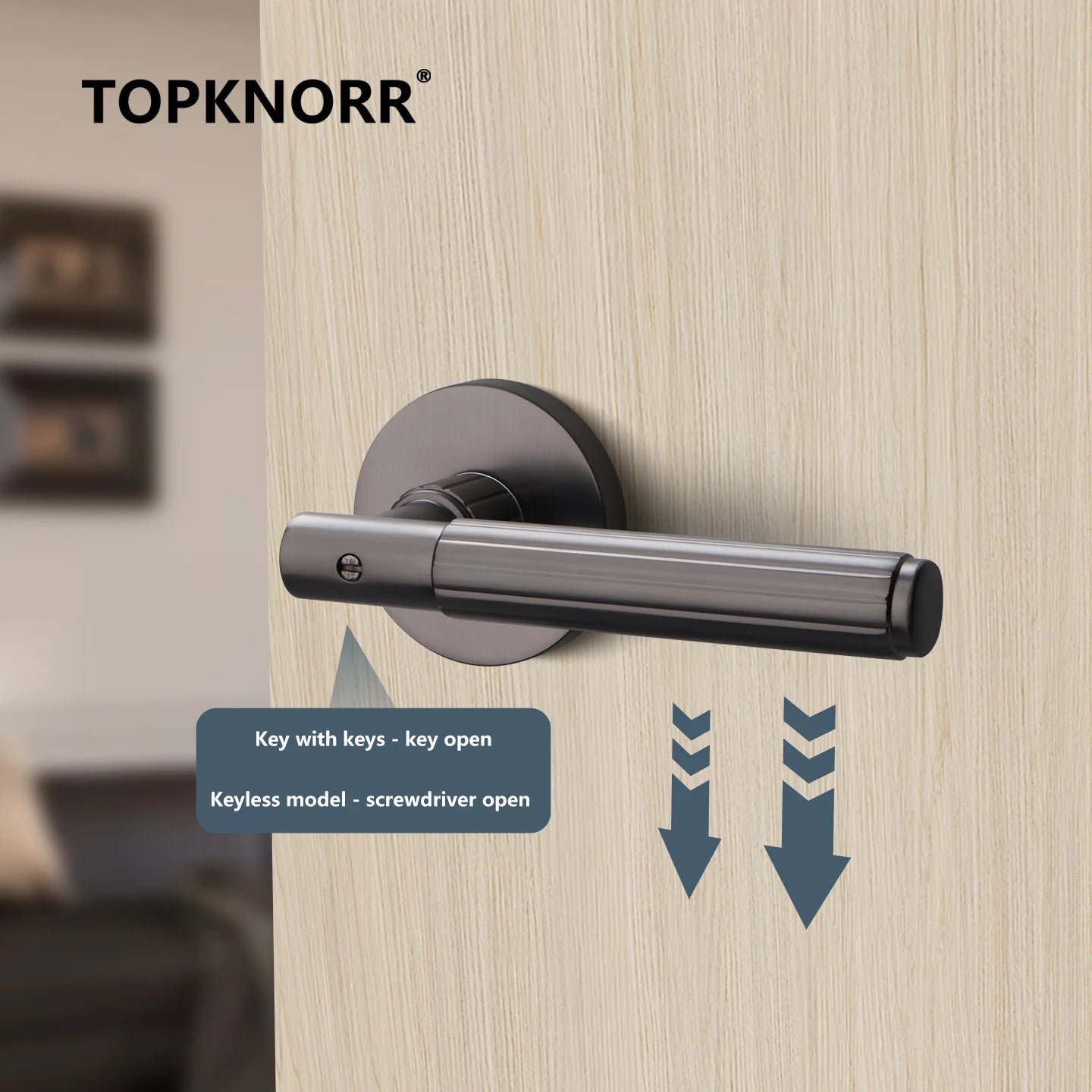 Bedroom Black Door Lock Magnetic Mute Lock Indoor Wooden Door Lock Bathroom Household Simple Door Handle Locks Handles Interior