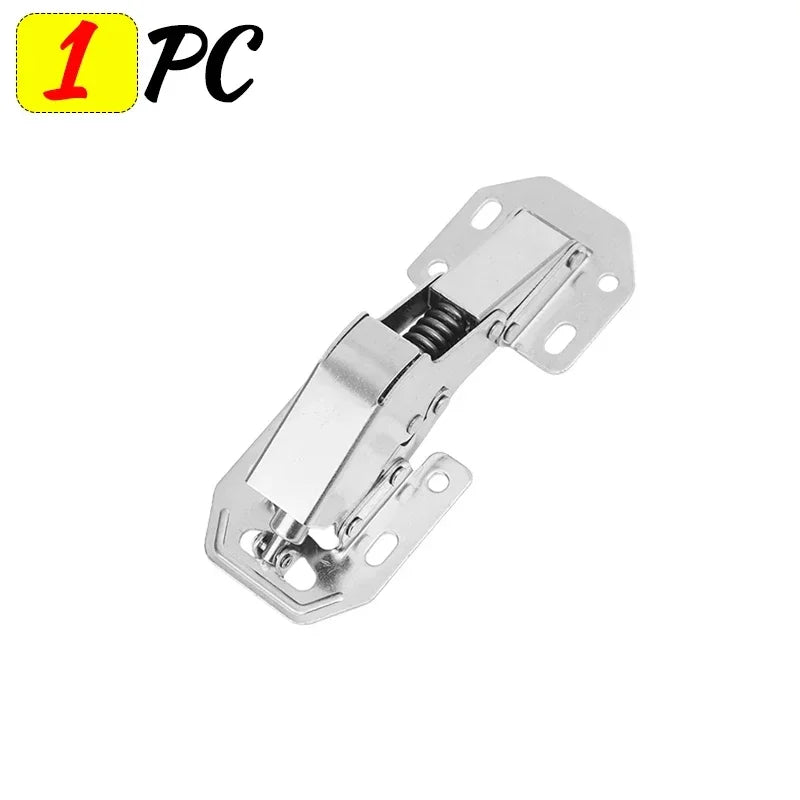 10/1PCS Cabinet Hinges 90 Degree No-Drilling Hole Hydraulic Buffer Hinge Soft Close Concealed Cupboard Door Furniture Hinges