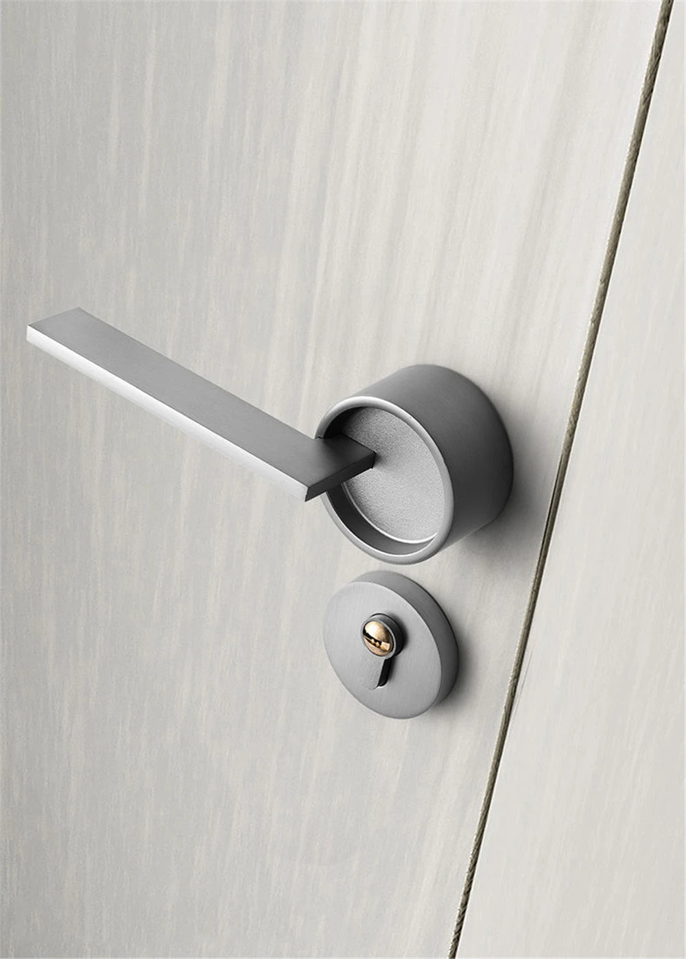 Luxury Silent Door Lock Bedroom Door Handle with Lock Interior Security Door Handle Lock Cylinder Security Mute Split Door Locks