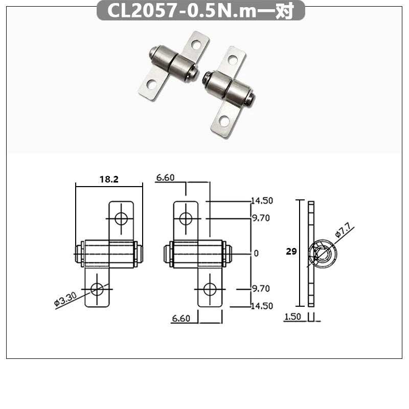 304 stainless steel hinge, small hinge, damping shaft, positioning hinge, free stop torque, 360 degree stop