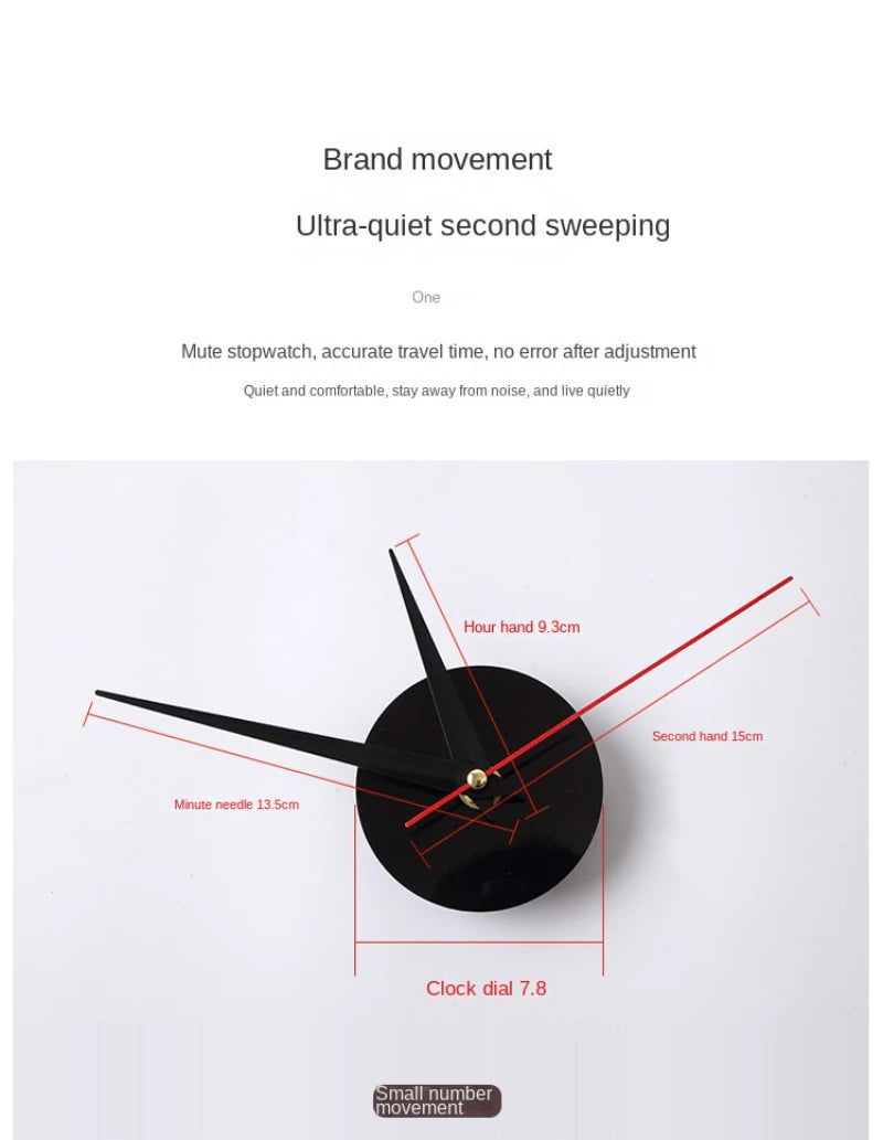 3D Luminous Wall Clock Frameless Acrylic DIY Digital Clock Wall Stickers Mute Clock for Living Room Bedroom Office Wall Decor