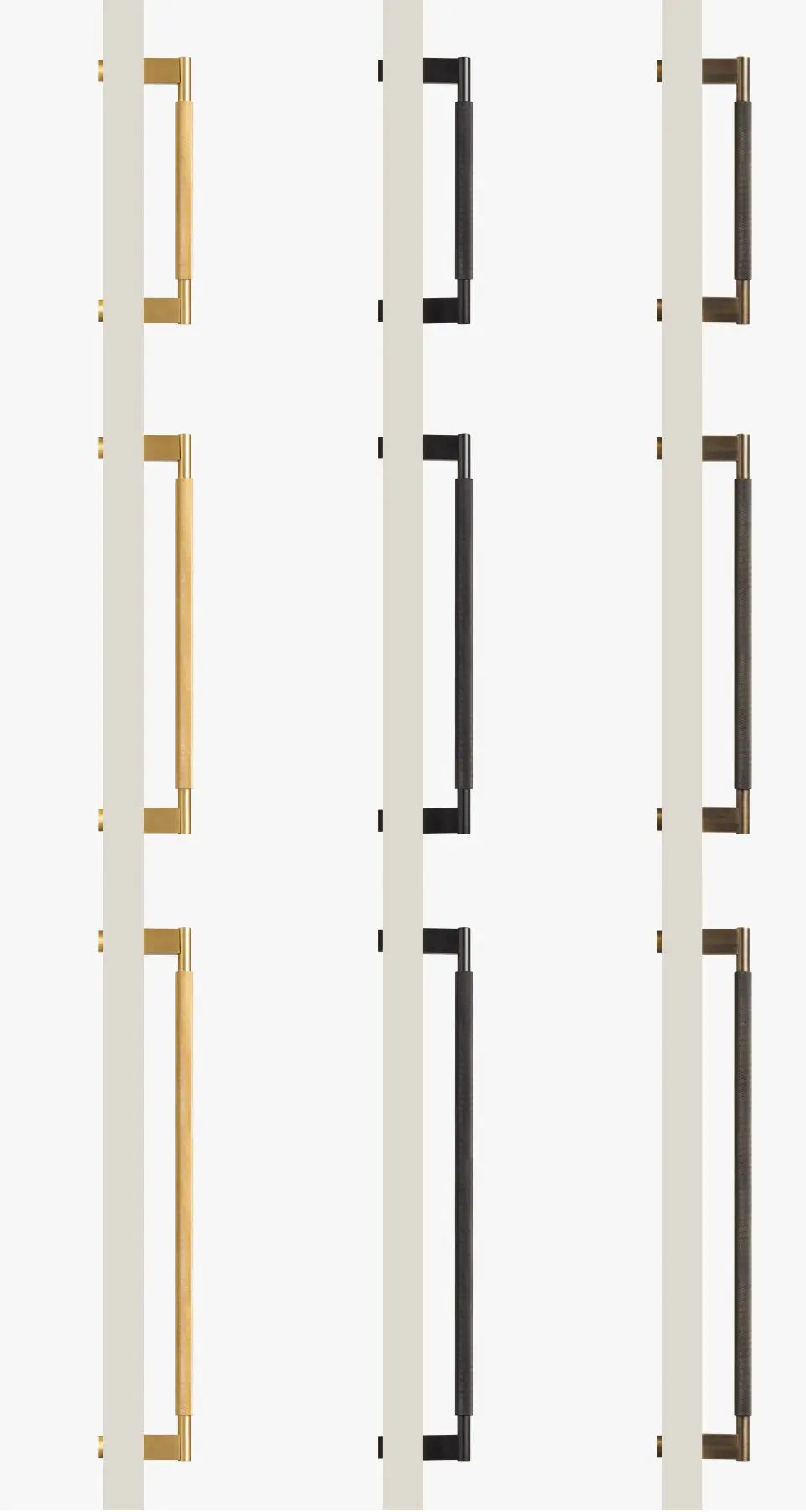 Nurlin Solid Brass Door Double Single Sided Cross Knurled Kitchen Refrigerator Appliance Closet Pull Bar Wood Gate Glass Door