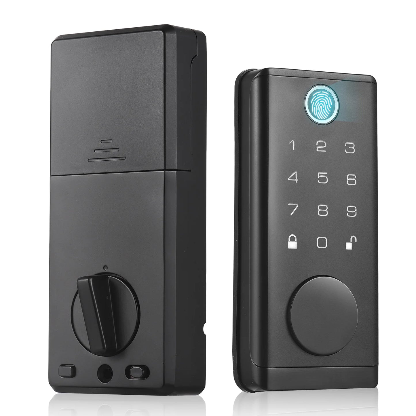 Smart Fingerprint Door Lock for Front Door Electronic Keyless Entry Door Lock Deadbolt with Handle Set Keypad Door Lock